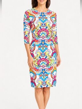 J. MCLAUGHLIN CATALYST DRESS IN MADRID PAISLEY S